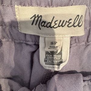 Madewell Lavender Linen Pants Cropped Small Petite